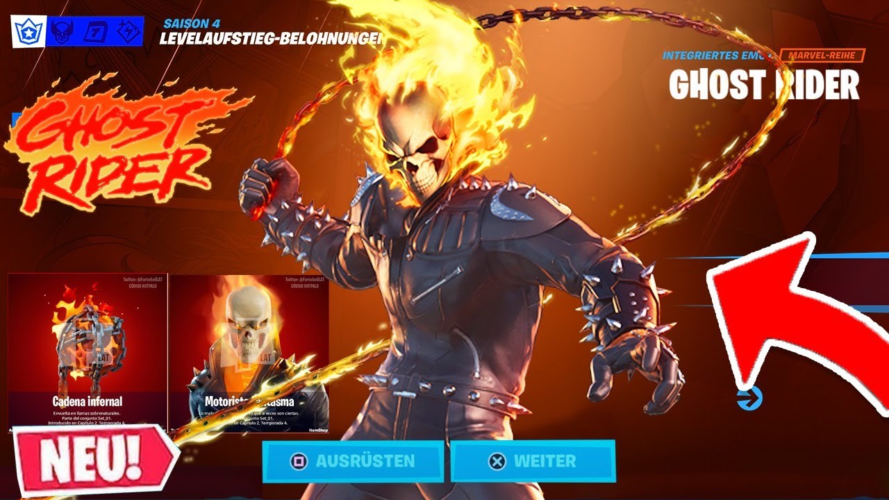 MaxiRobloxcode's tweet card. den *NEUEN* GHOSTRIDER freischalten!