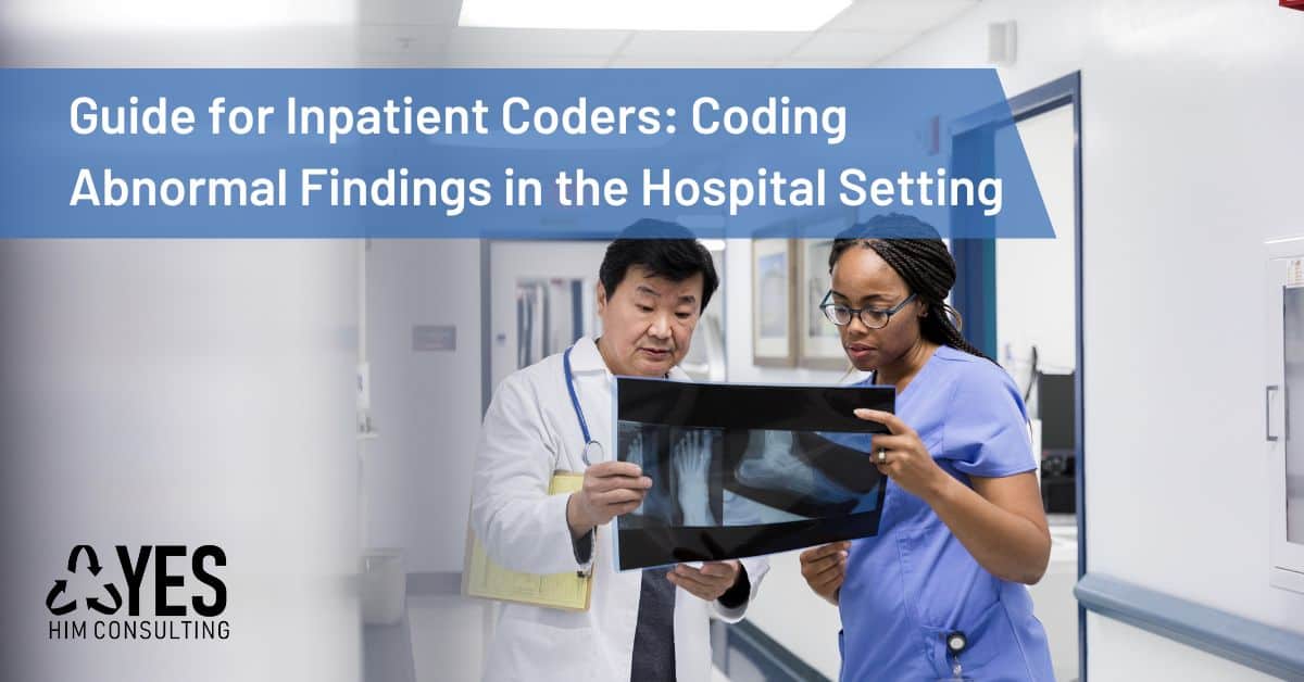 YesHIMconsult's tweet card. Section III and its Subsection B (III.B) show coders how to capture relevant diagnoses and abnormal findings during a hospital stay.