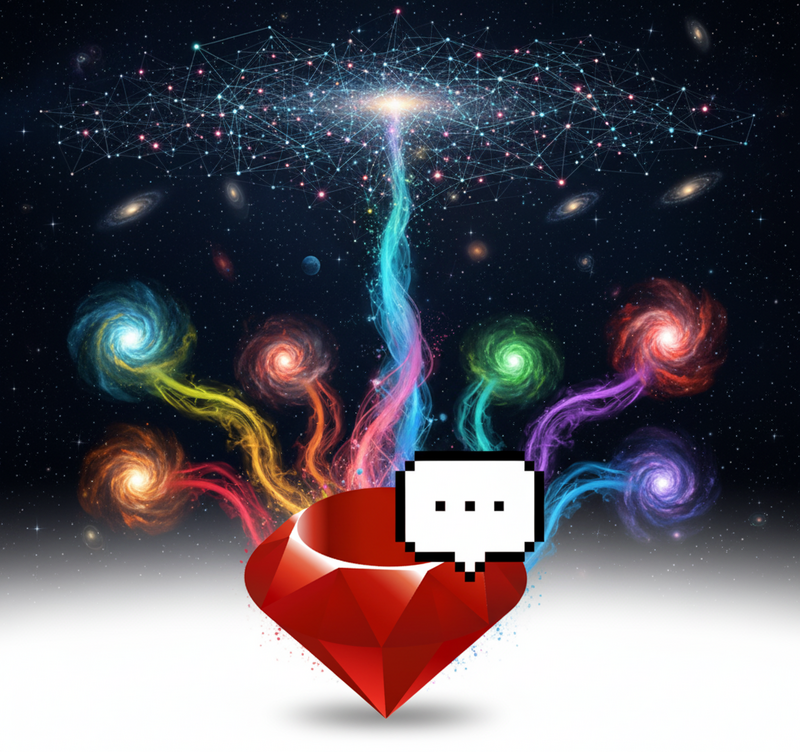 RubyOnRailsBa's tweet card. RubyLLM has taken the Ruby community by storm, nearing 3.5 million downloads and consistently being one of the top trending Ruby libraries on Gi...