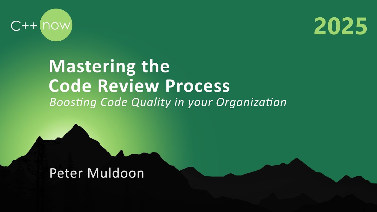 cppnow's tweet card. Mastering the Code Review Process - Boosting C++ Code Quality in your...