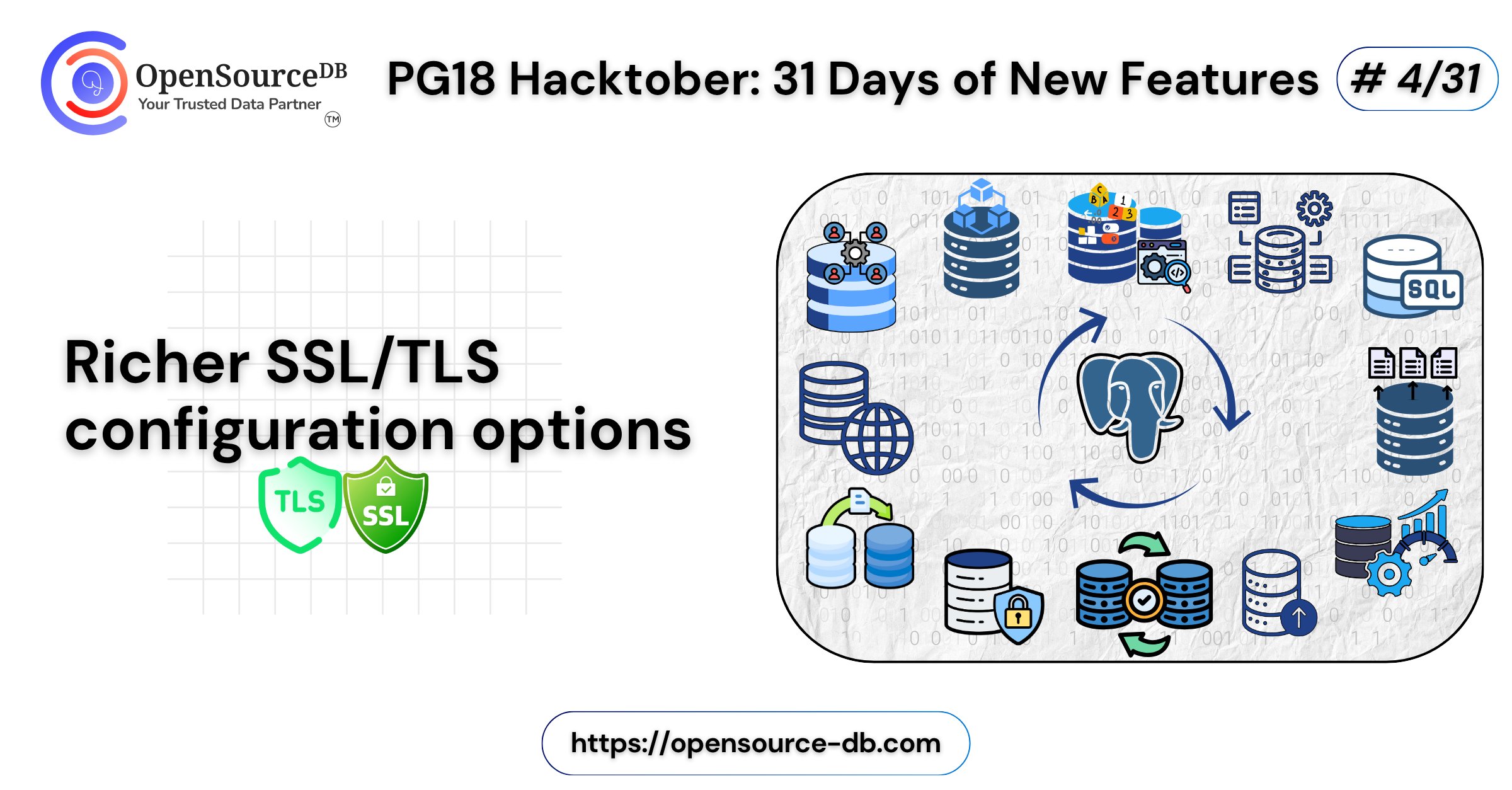opensource_db's tweet card. We’re just into the 4th day of PG18 Hacktoher and we’re amazed at the security features that were added in […]