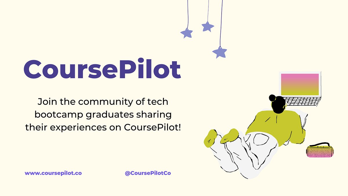 CoursePilotCo's tweet card. Coding bootcamps, or tech bootcamps, have become increasingly popular in recent years as a way for people to quickly and efficiently learn…