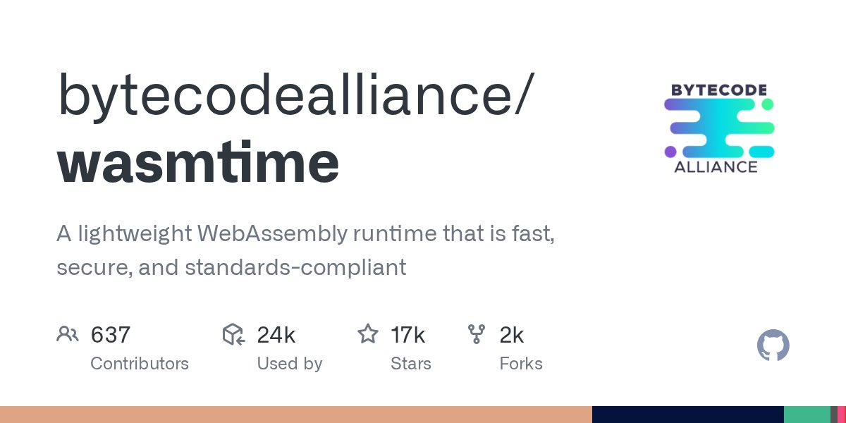 html5's tweet card. A lightweight WebAssembly runtime that is fast, secure, and standards-compliant - bytecodealliance/wasmtime