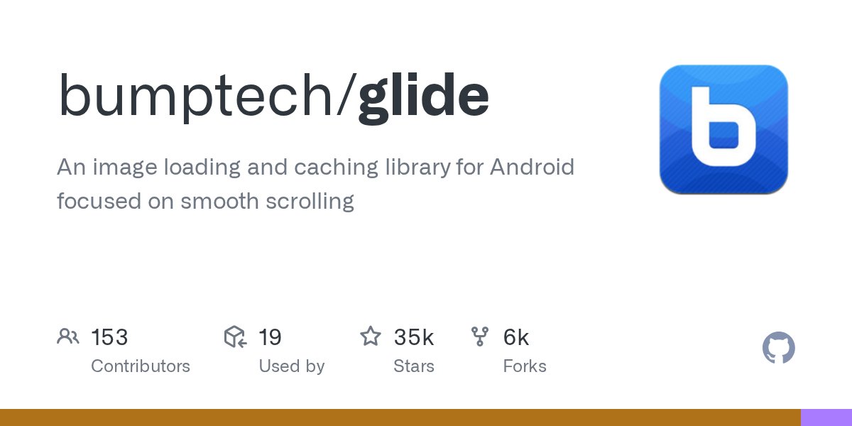 AndroidDev_News's tweet card. An image loading and caching library for Android focused on smooth scrolling - bumptech/glide