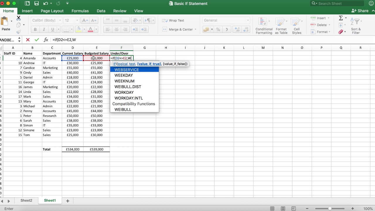 TaskSimplify's tweet card. Introduction to IF Statements | Excel | Tutorial