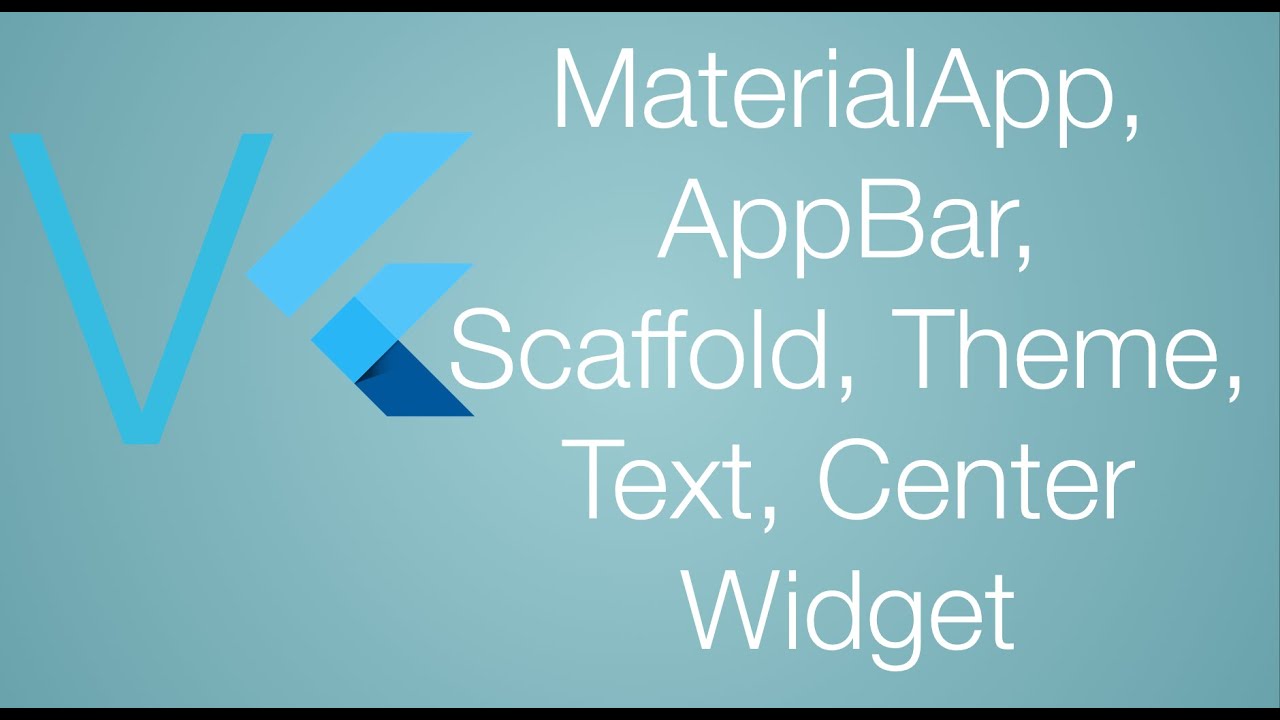 vietflutterdevs's tweet card. Vidu1: MaterialApp, AppBar, Scaffold, Theme, Text, Center Widget