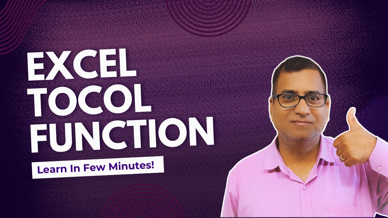 excelsirji's tweet card. How to use Excel TOCOL Function
