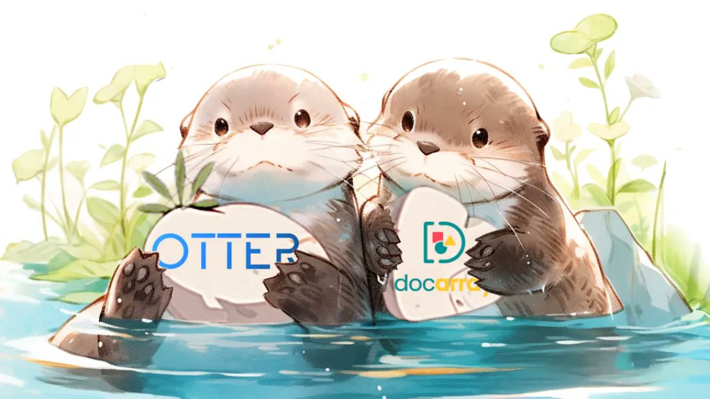docarray's tweet card. We all love when a perfect couple finds each other, like DocArray and Otter.