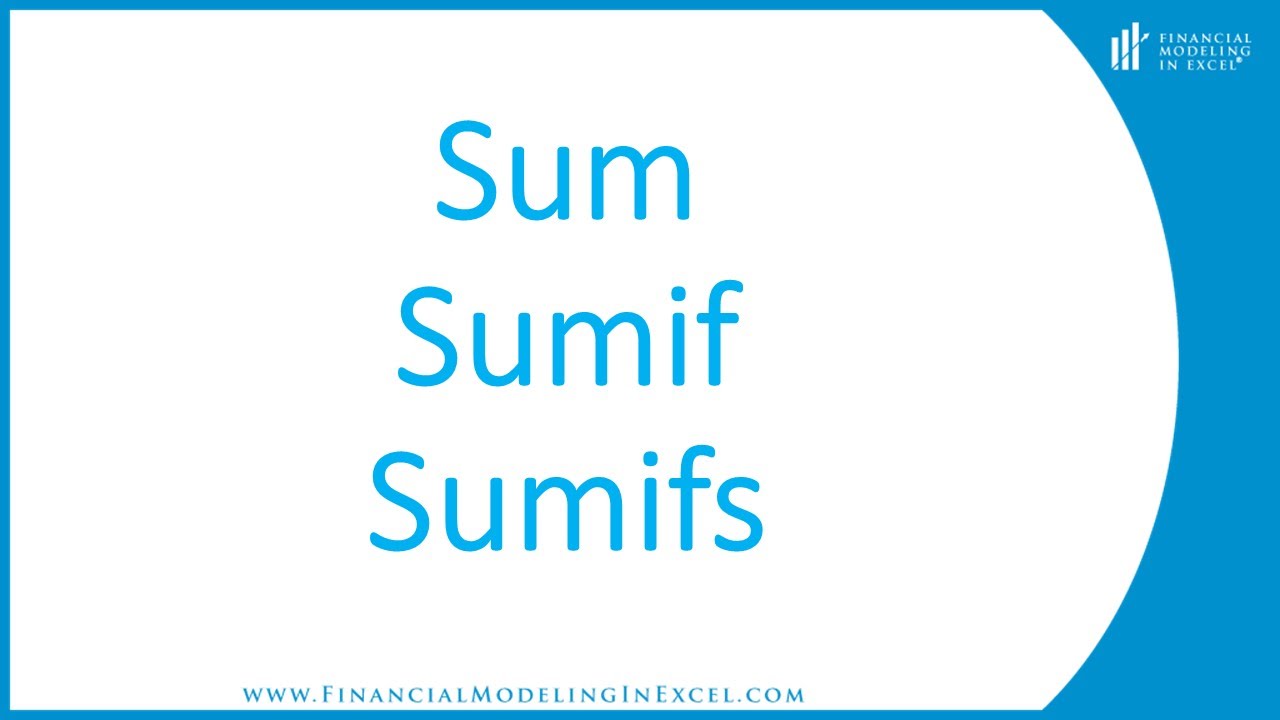 ExcelModeling's tweet card. Sum, Sumif, Sumifs Microsoft Excel Tutorial
