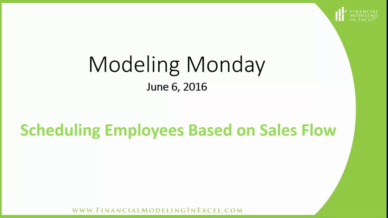 ExcelModeling's tweet card. Scheduling Employees Based on Sales Flow - Financial Modeling in Excel