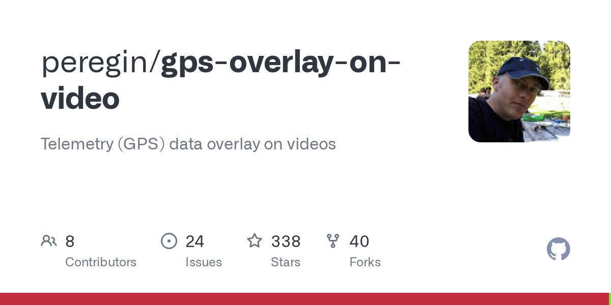_codeforgood's tweet card. Telemetry (GPS) data overlay on videos. Contribute to peregin/gps-overlay-on-video development by creating an account on GitHub.