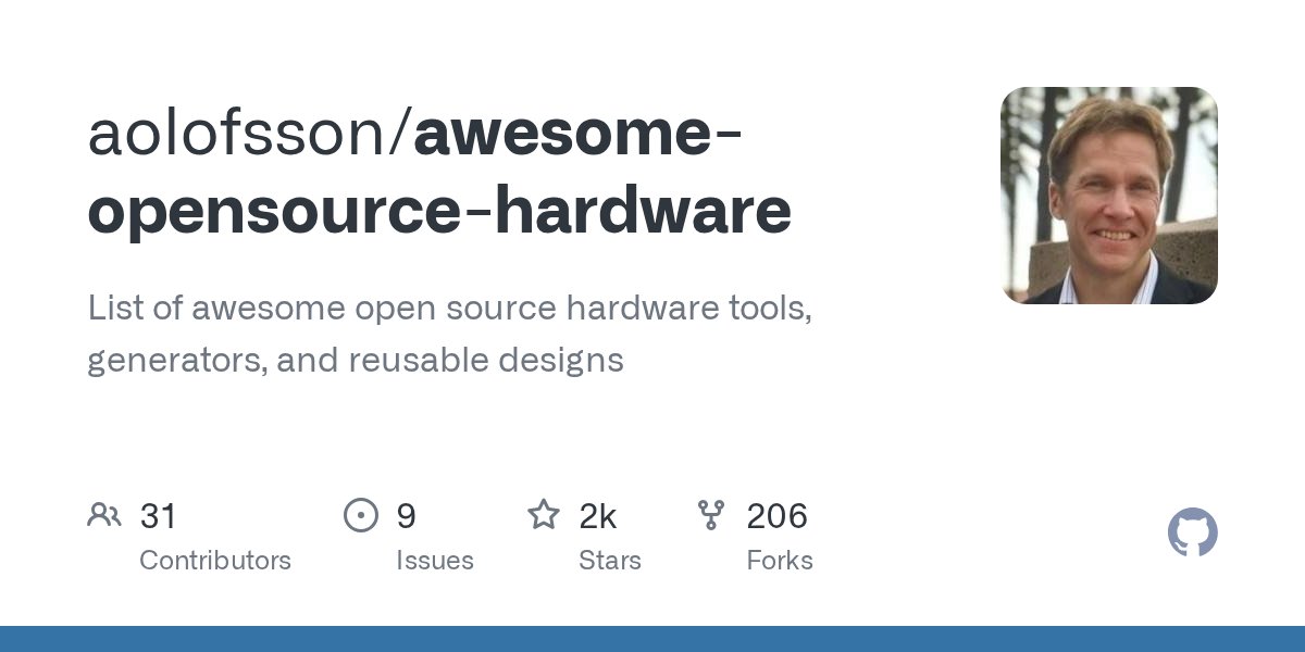zeroasic's tweet card. List of awesome open source hardware tools, generators, and reusable designs - aolofsson/awesome-opensource-hardware
