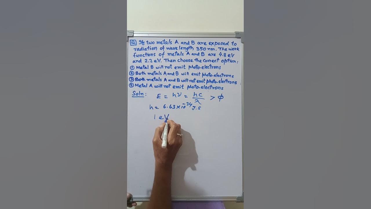 phyplushelpline's tweet card. JEE MAIN 2023 MCQ #PhotoEmission #WorkFunction Determination of metal...