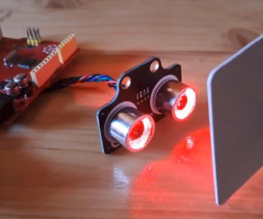 Visuino's tweet card. How to Use RGB LED HC‑SR04 (RUS‑04) Ultrasonic Sensor With Arduino & Visual Programming: In this tutorial, you’ll learn how to use the HC‑SR04 (RUS‑04) ultrasonic distance measuring sensor with a...