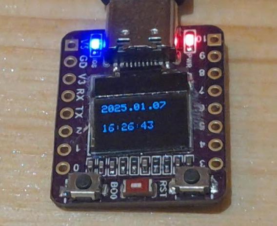Visuino's tweet card. ESP32 C3 OLED - Get Time and Date From Internet: In this tutorial we will learn how to get the date and time from NIST TIME server using ESP32 C3 OLED and Visuino, Watch a demonstration video.