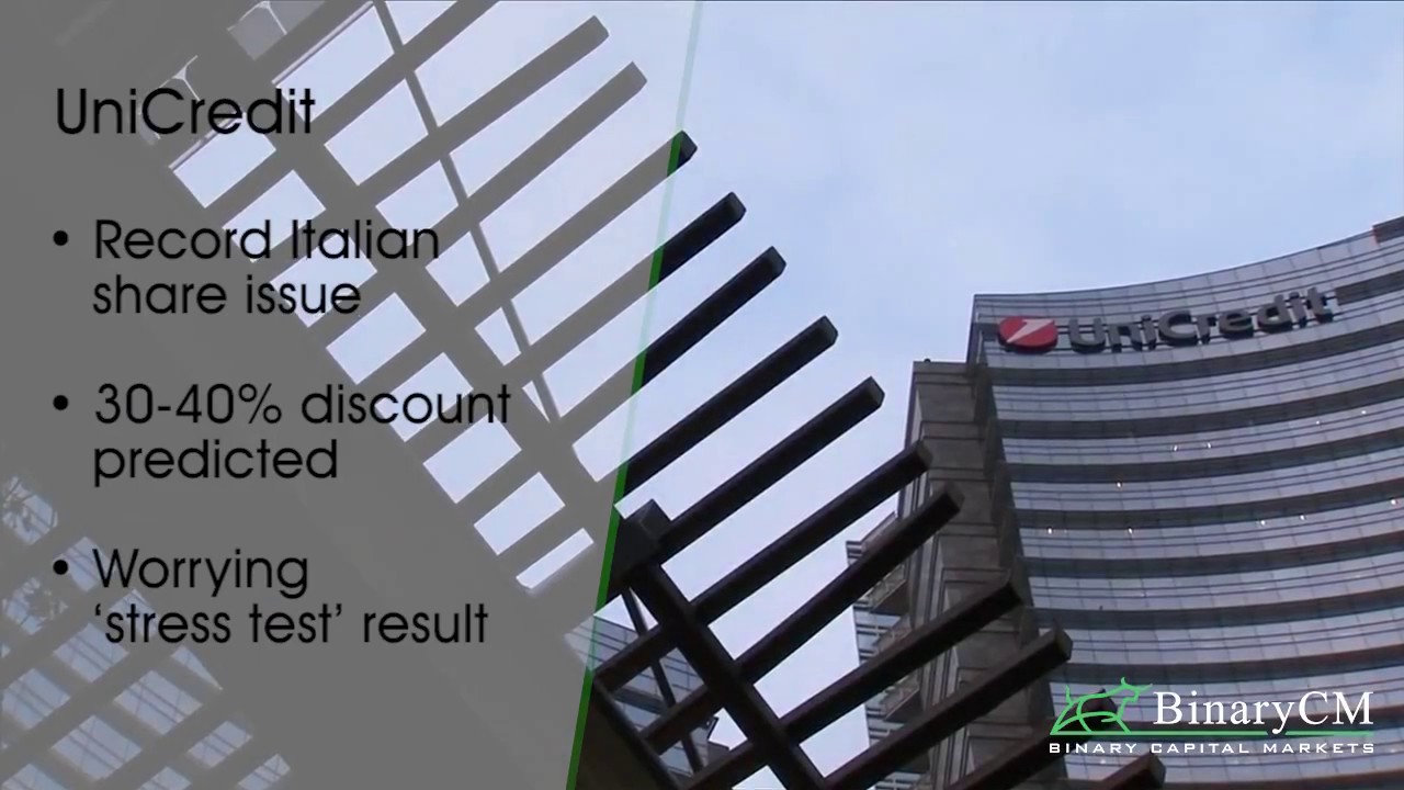 BinaryCMRep's tweet card. Trade UniCredit at BinaryCM