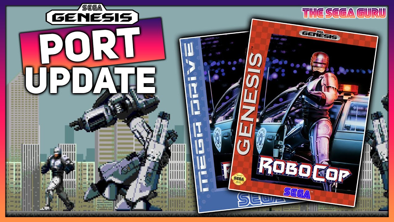 RetroEncoder's tweet card. Robocop Arcade port to the Sega Mega Drive/Sega Genesis - 2025 UPDATE
