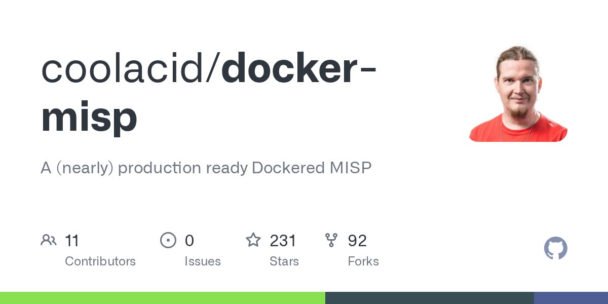 coolacid's tweet card. A (nearly) production ready Dockered MISP. Contribute to coolacid/docker-misp development by creating an account on GitHub.