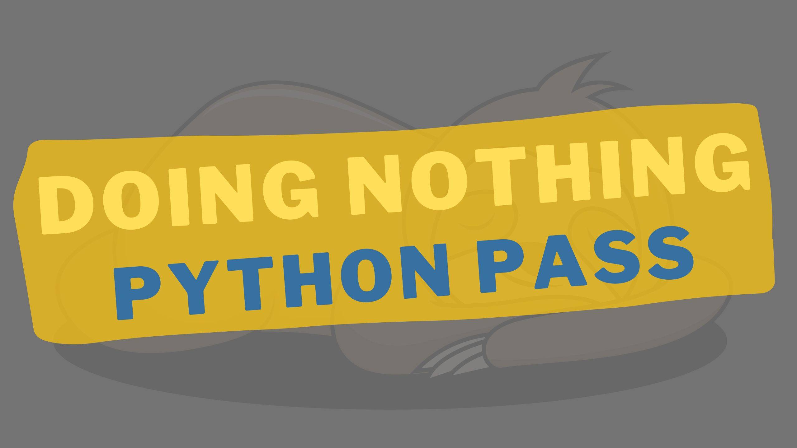 erikyan's tweet card. Learn what Python's pass is, why it's needed in Python, and how and when to use it. We'll also look at some alternatives to pass.