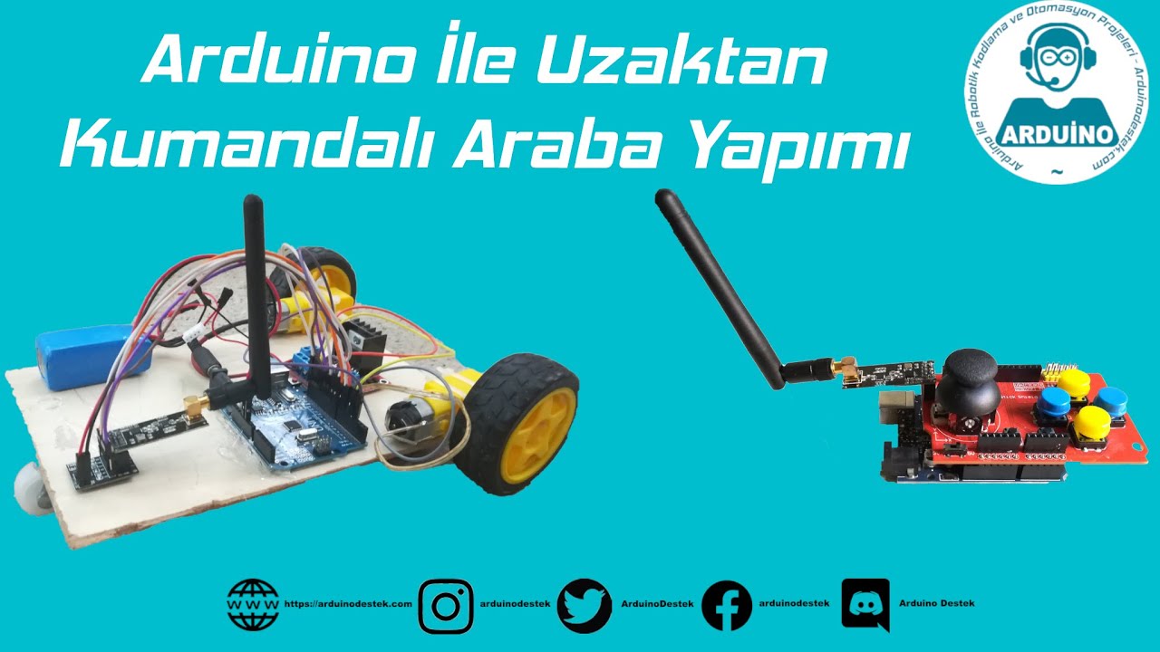 ArduinoDestek's tweet card. Arduino İle Uzaktan Kumandalı Araba Yapımı