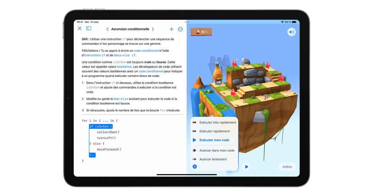 MathieuSeg's tweet card. Swift Playgrounds est une app pour iPad et Mac qui enseigne la programmation Swift de façon ludique et interactive. Apprenez le code des pros.