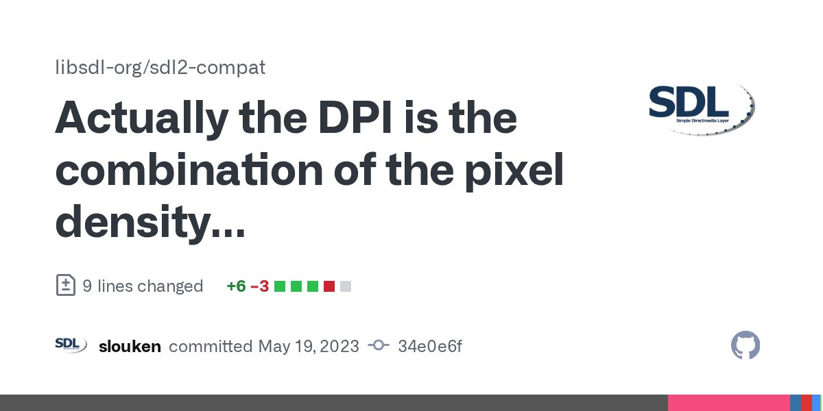 sdl_commits's tweet card. …scale