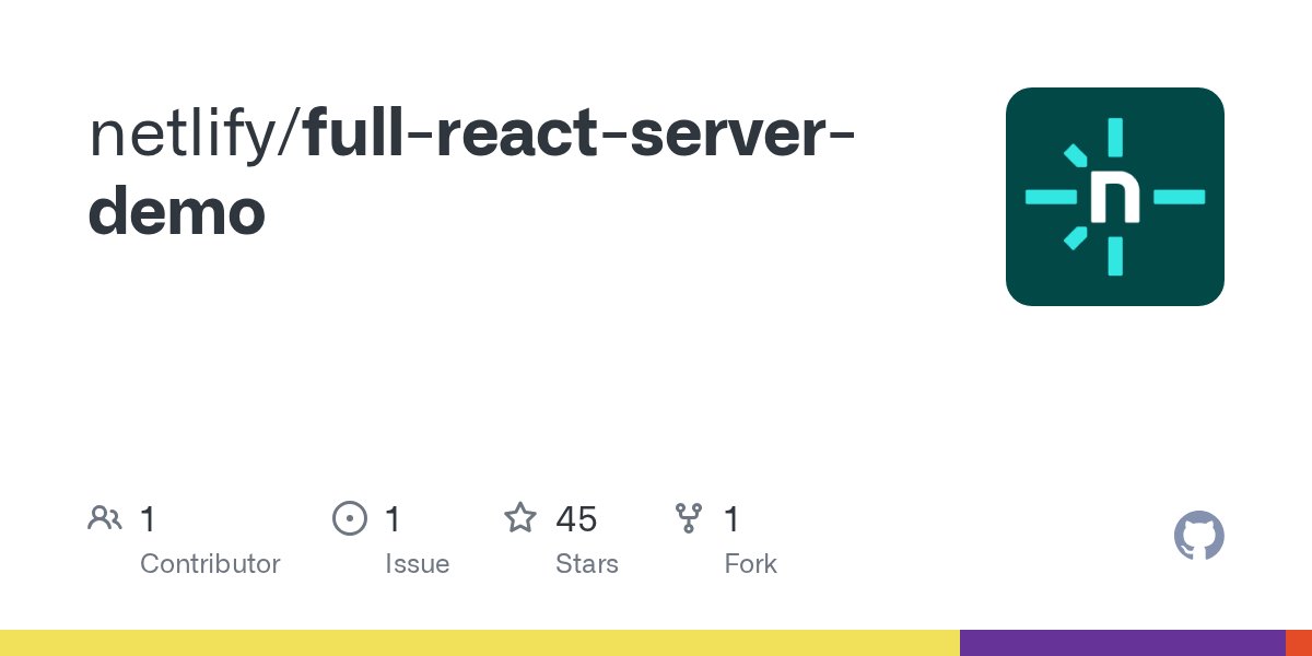 biilmann's tweet card. Contribute to netlify/full-react-server-demo development by creating an account on GitHub.