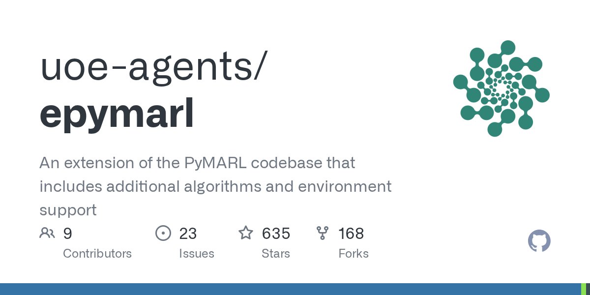 s_albrecht's tweet card. An extension of the PyMARL codebase that includes additional algorithms and environment support - uoe-agents/epymarl