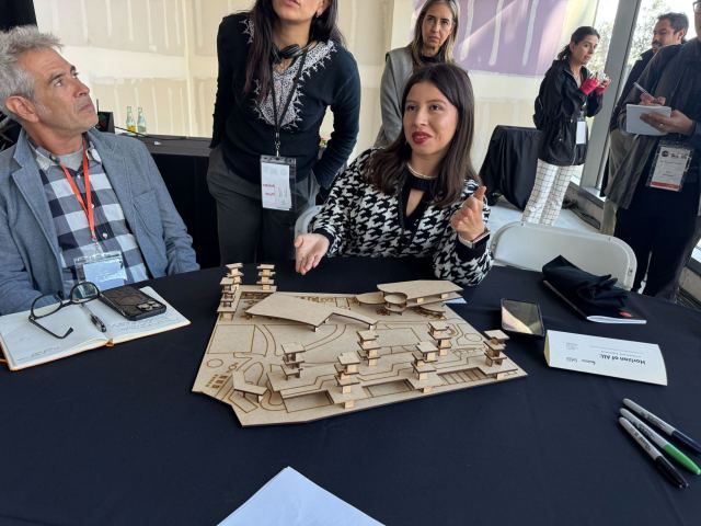 DesignLabUCSD's tweet card. Some ideas at the World Design Policy Conference were for homeless lockers and a utopian village in the place of a shantytown near Amazon warehouse.