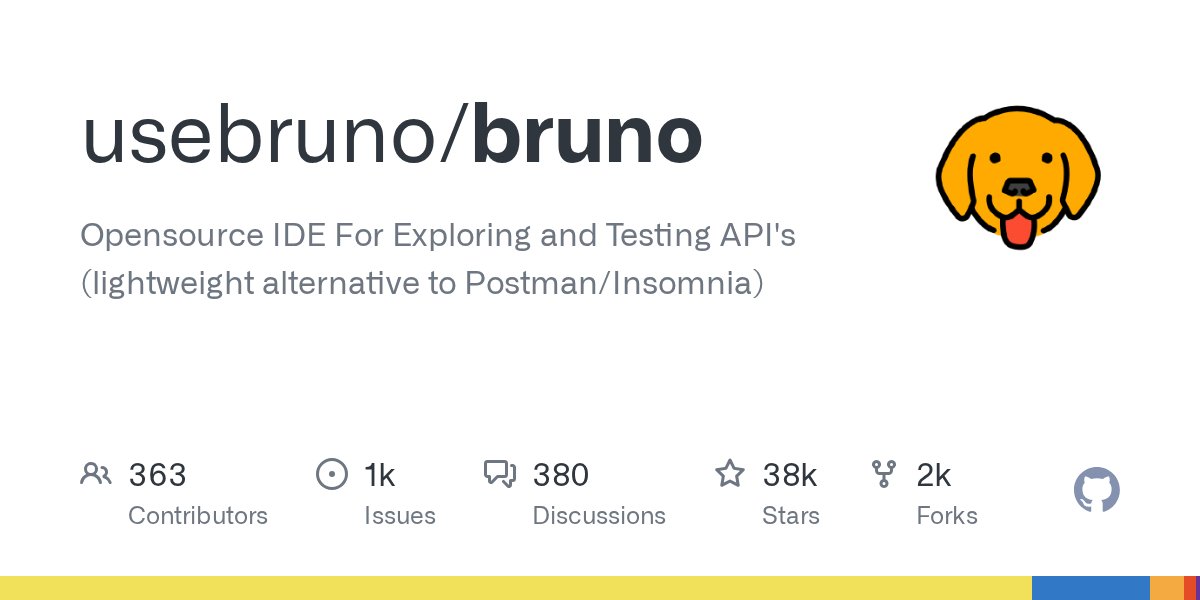 barelyreaper's tweet card. Opensource IDE For Exploring and Testing API's (lightweight alternative to Postman/Insomnia) - usebruno/bruno