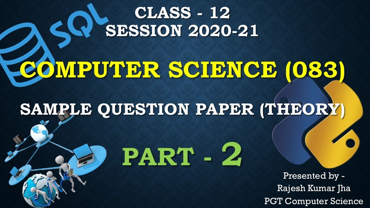 pythonport's tweet card. Part-2 | #ComputerScience (083) #CBSE #SamplePaper discussion...