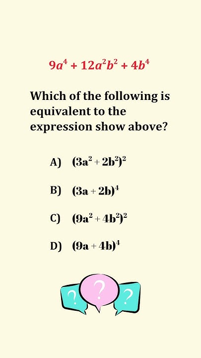 MathProblemz's tweet card. Can You Find the Equivalent Expression? 🤔💡 | Math Challenge #Shorts