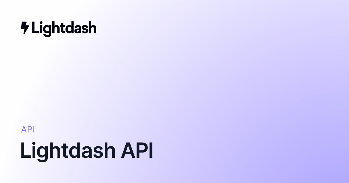 k_data_engineer's tweet card. Lightdash API - Lightdash