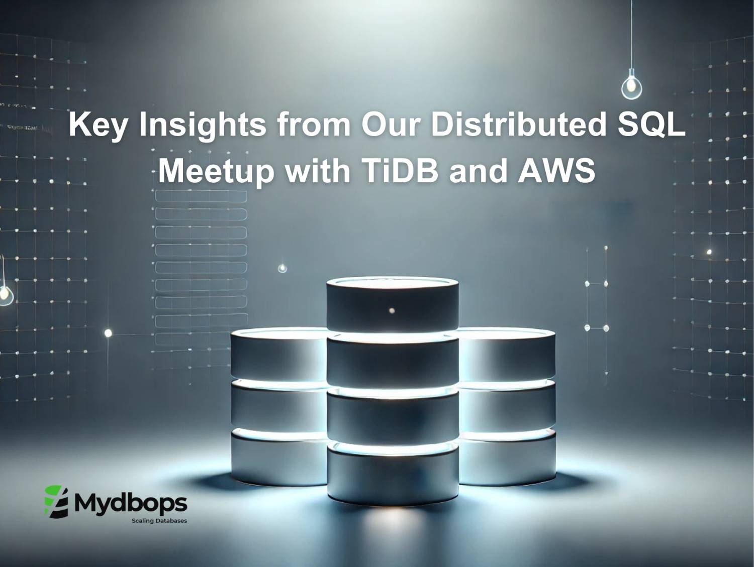 MydbopsOfficial's tweet card. Explore practical solutions for database scaling from our workshop with Mydbops, TiDB, and AWS. Learn how Distributed SQL solves common bottlenecks and see what's next in data.