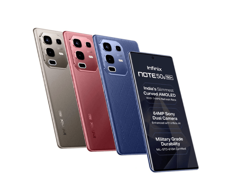 GIZGUIDEPH's tweet card. Infinix India debuts the NOTE 50s 5G+ with a scent-infused back panel, Dimensity 7300 Ultimate, 64MP Sony dual cameras, and is MIL-STD certi...