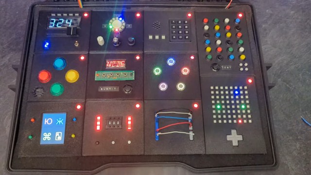 profrhill's tweet card. [Heath Paddock] wanted to confound his friends with a game that mimics an escape room in a box. About six months after starting, he had this glorious thing completed. It’s a hardware version …