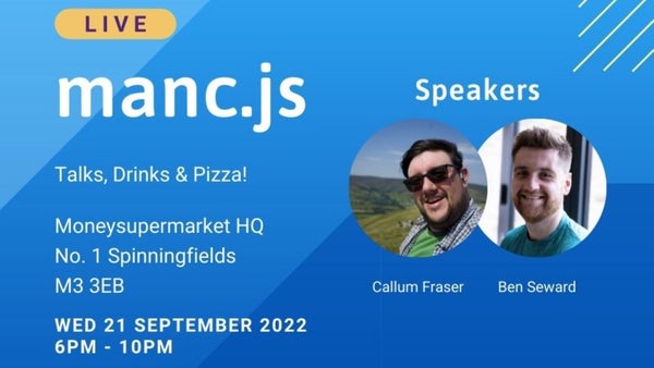 manc_js's tweet card. **The Return of Manc.js** Manc.js, the original home for the North West Javascript community is back with a new leadership team and some great speakers lined up. **Date:*