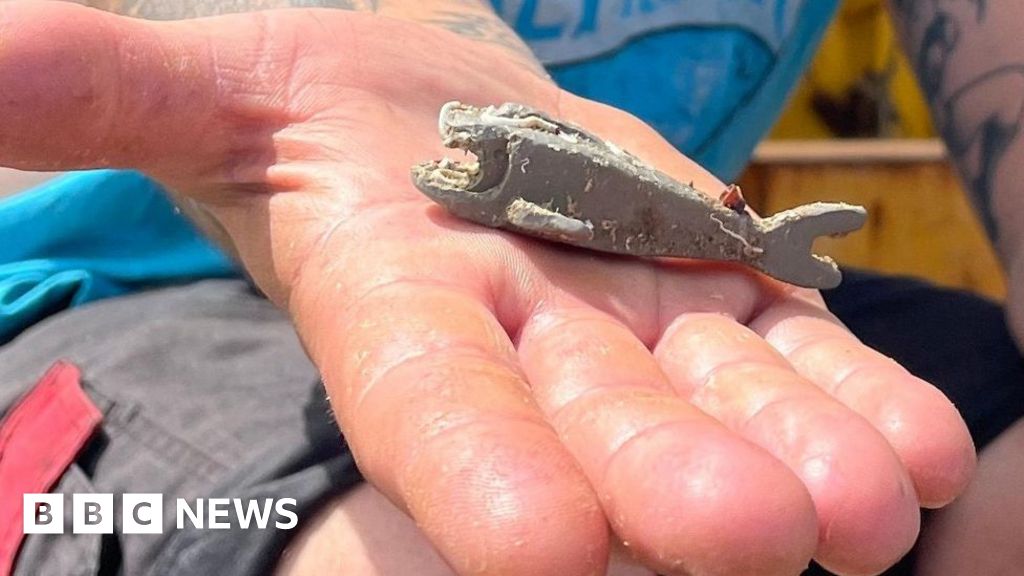 GrockeSIBL's tweet card. The Devon fisherman's find came from a container lost from a cargo ship 27 years ago.