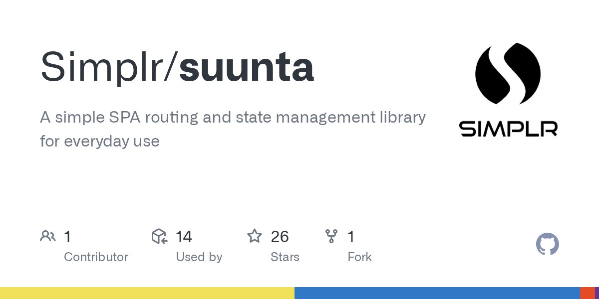 matsuuu_'s tweet card. A simple SPA routing and state management library for everyday use - Simplr/suunta