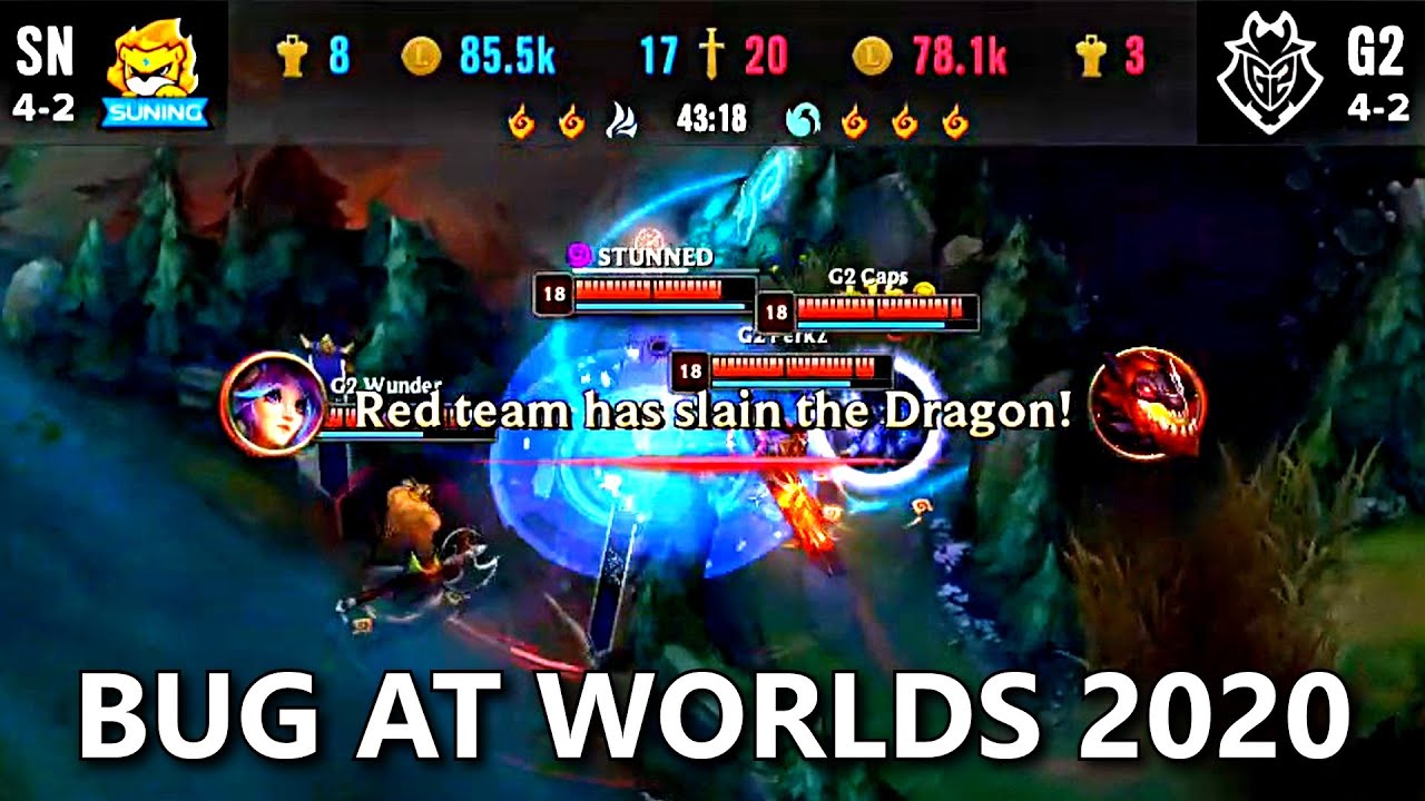 Blaze117_X's tweet card. This Bug at Worlds lost G2 the Game?