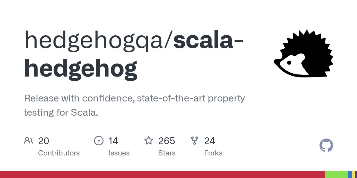 kaffeecoder's tweet card. Release with confidence, state-of-the-art property testing for Scala. - hedgehogqa/scala-hedgehog