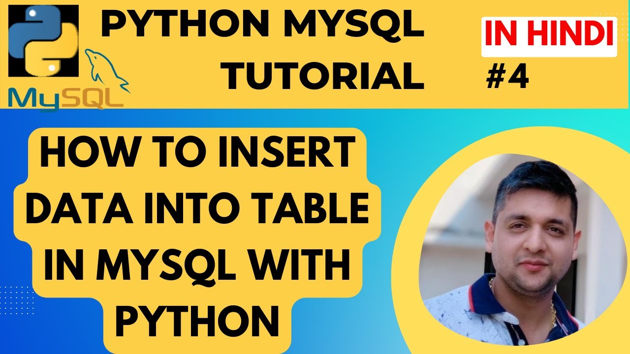 DatacodeSharad's tweet card. How to Insert Data into Table in MySQL Python || Python MySQL...