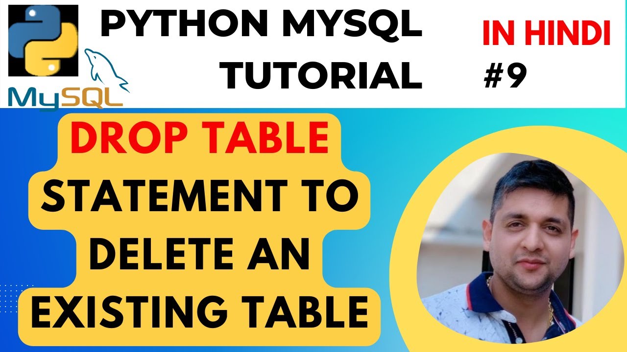 DatacodeSharad's tweet card. DROP TABLE Statement to Delete an Existing Table in MySQL Python |...