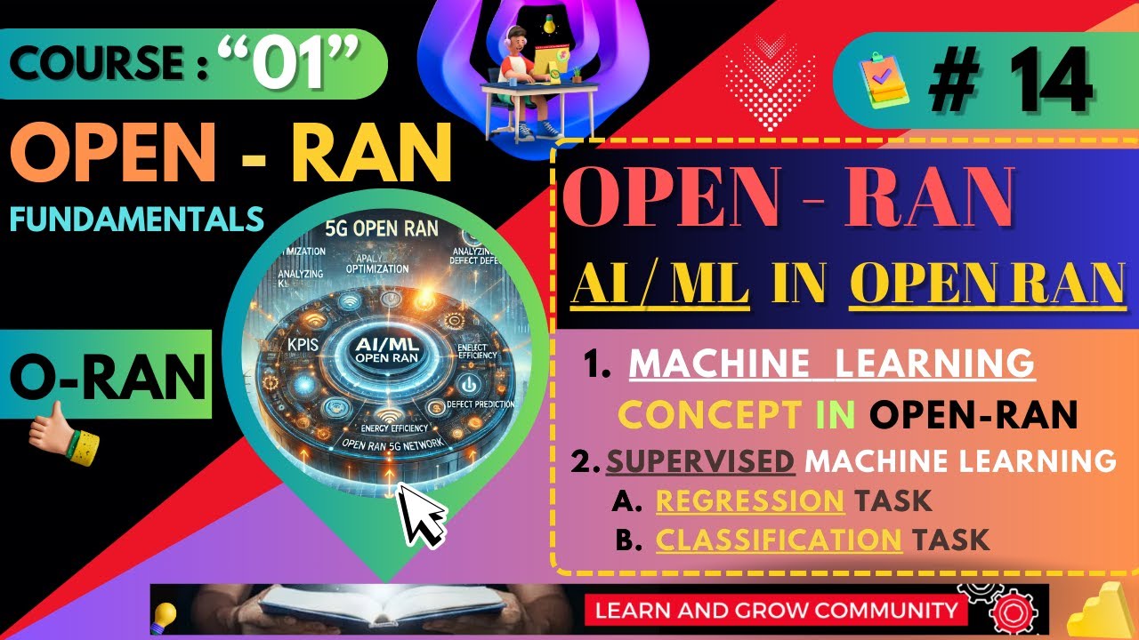 LNG_Community's tweet card. #14 ~ What is Supervised Machine Learning in Open RAN | Course 01...