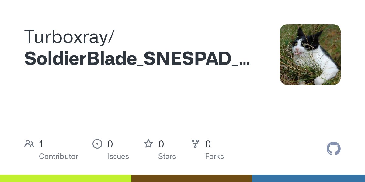turboxray's tweet card. Contribute to Turboxray/SoldierBlade_SNESPAD_patch development by creating an account on GitHub.