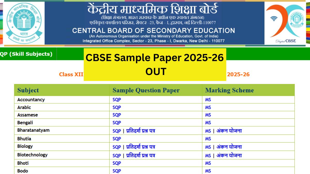 ShikshaDotCom's tweet card. CBSE Sample papers and marking scheme 2025-26 is now available at cbseacademic.nic.in. Get direct link to download CBSE 2025 sample papers PDF course-wise and how to download class 10, 12 CBSE sample...