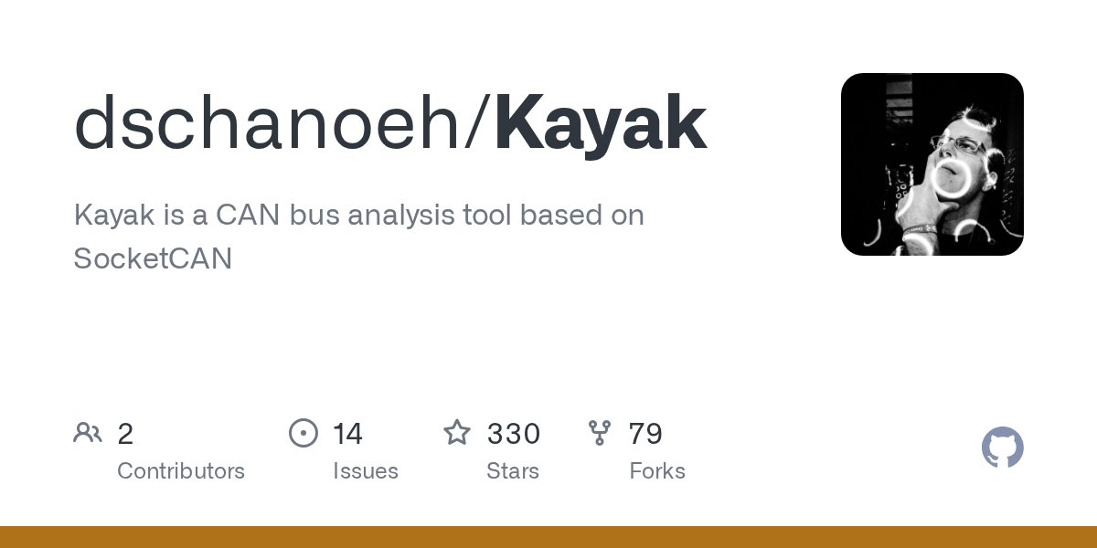 EmbeddedData's tweet card. Kayak is a CAN bus analysis tool based on SocketCAN - dschanoeh/Kayak