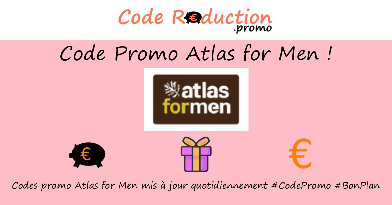 CodeRed_Promo's tweet card. ᐅ Trouvez un code promo Atlas for Men valide ⭐ Obtenez des réductions exclusives en utilisant un ❤❤❤ code promo Atlas for Men ❤❤❤ Octobre 2025
