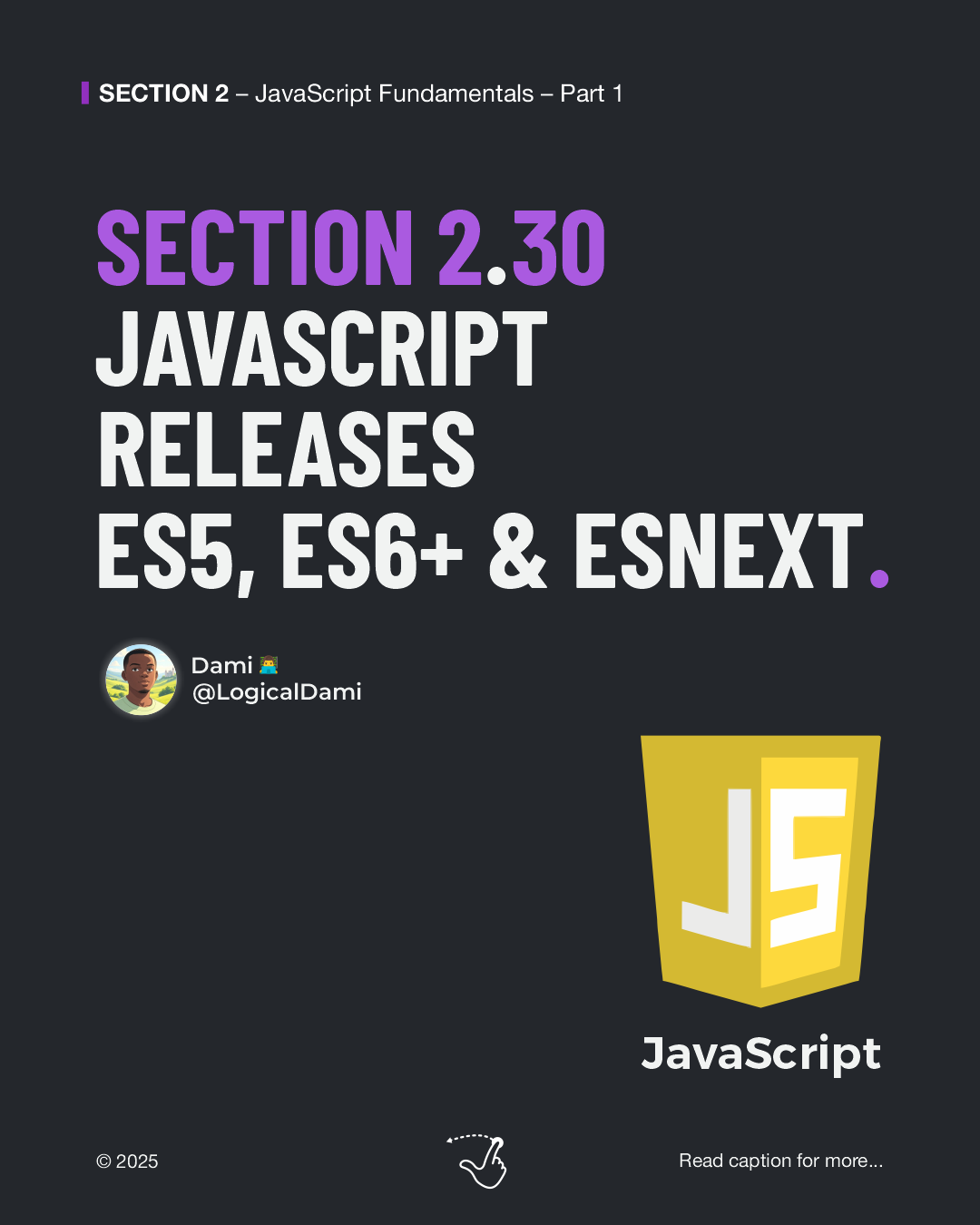LogicalDami's tweet card. Learning JavaScript