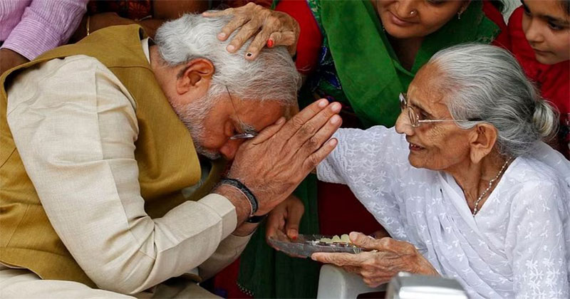 eOrganiser's tweet card. Prime Minister Narendra Modi’s mother, Heeraben Modi (100) passed away peacefully in her sleep yesterday, after living a virtuous life of 100 worthwhile